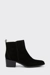 Wallis Suede Wren Almond Toe Low Block Heeled Ankle Boots thumbnail 2