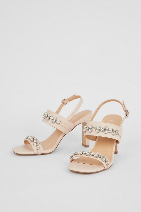 Wallis Cordelia Pearl Trim Detail Heeled Sandals 3