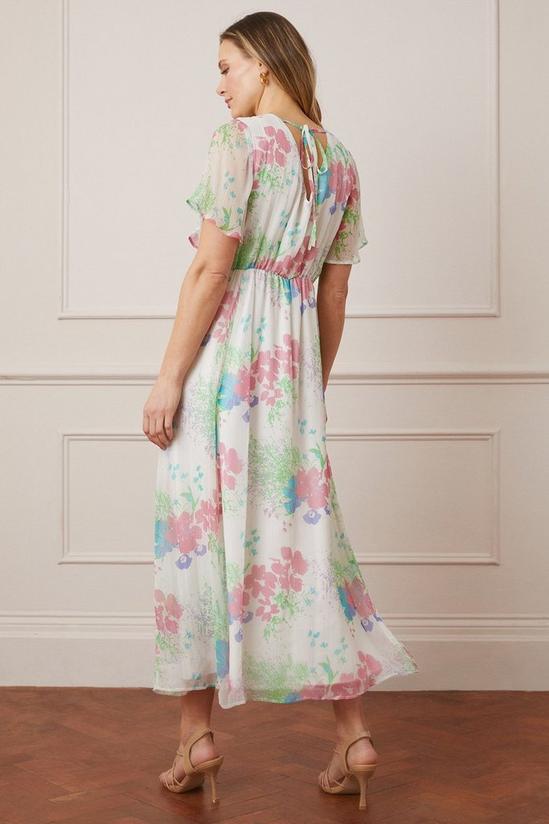 Wallis Embellished Floral Ruffle Maxi Dress 3