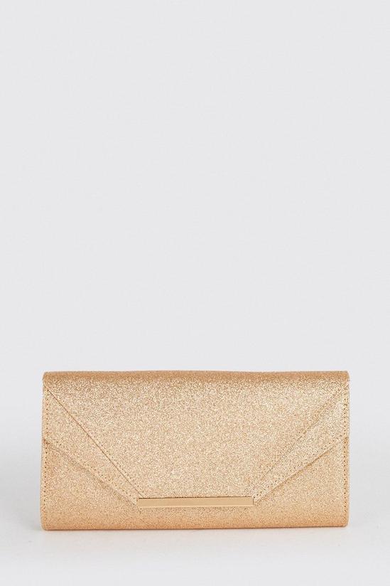 Wallis Glitter Metal Trim Envelope Bag 2