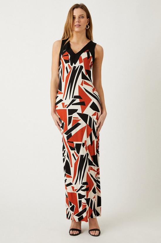 Wallis Multi Abstract Jersey Maxi Dress 1