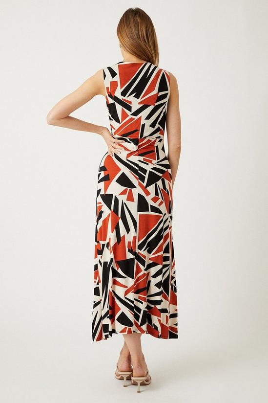 Wallis Multi Abstract Jersey Midi Dress 3