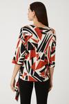 Wallis Multi Abstract Tie Front Jersey Top thumbnail 3