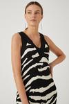 Wallis Black Zebra Jersey Maxi Dress thumbnail 2