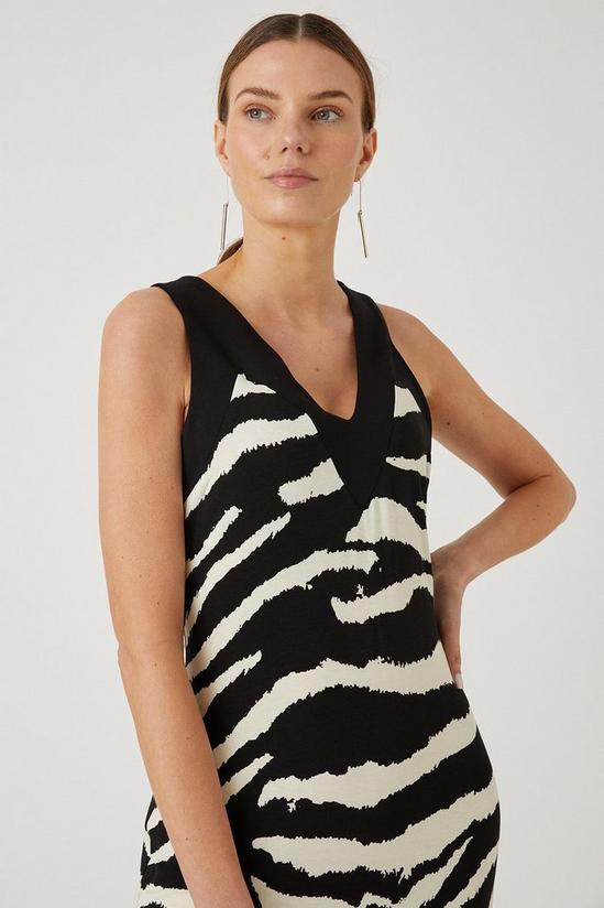 Wallis Black Zebra Jersey Maxi Dress 2