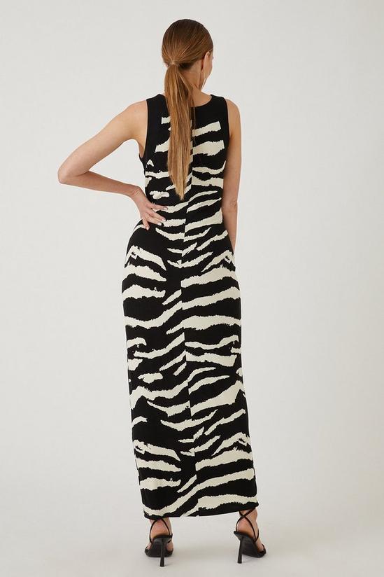 Wallis Black Zebra Jersey Maxi Dress 3