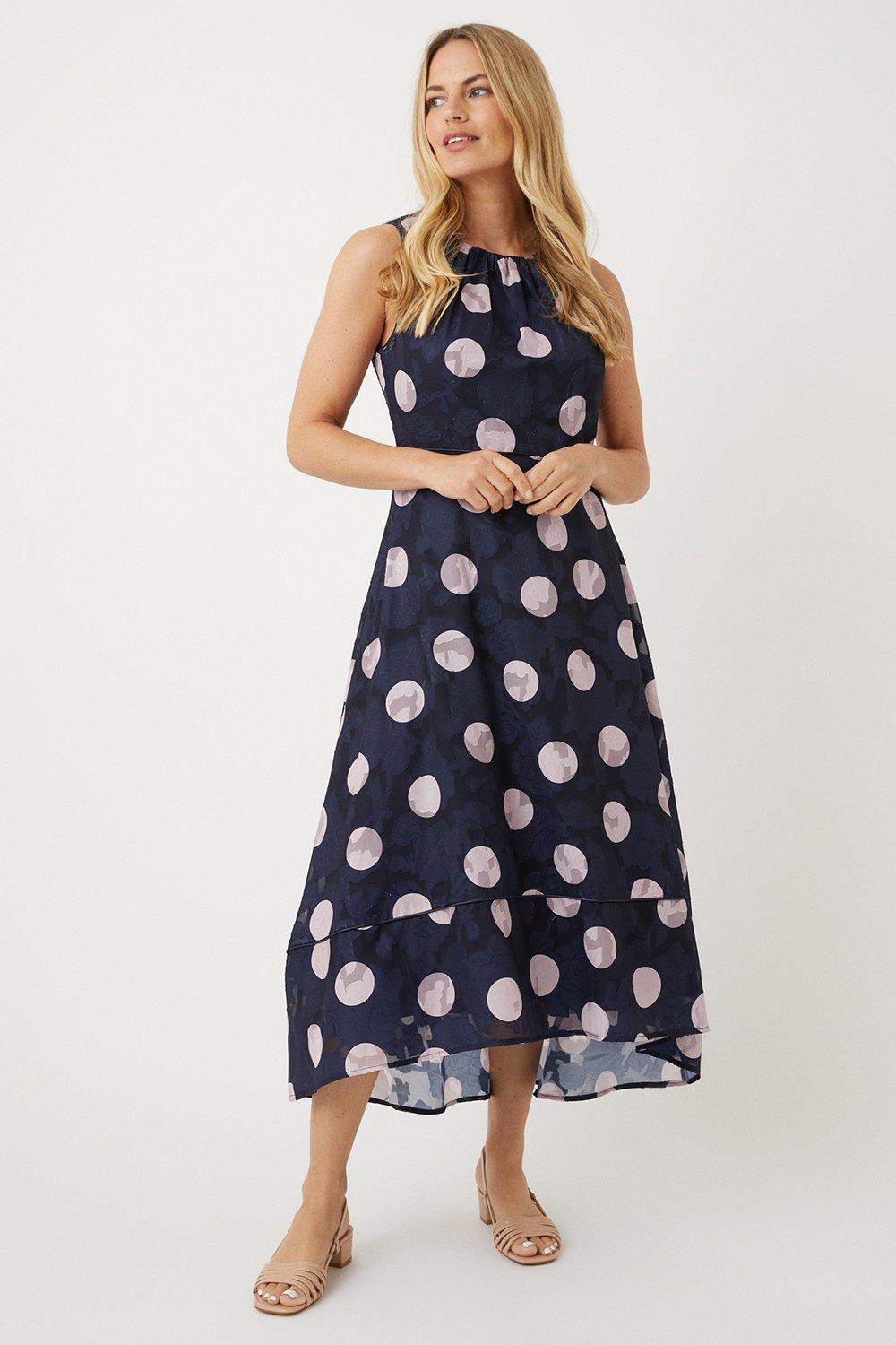 Navy and hot sale blush dress