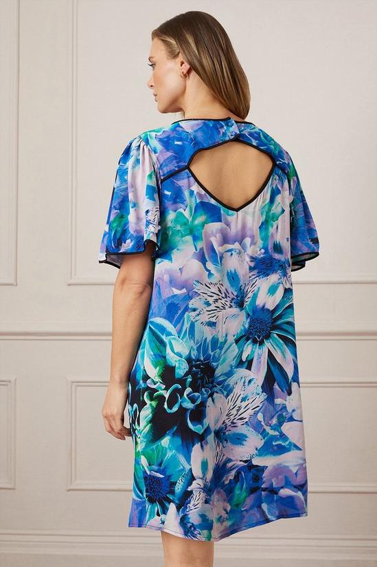 Wallis Digital Floral Contrast Binding Shift Dress 3