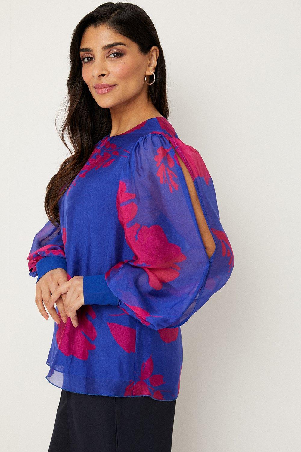 LV INSPIRED SATIN BLOUSE – Pampas Fashion Boutique