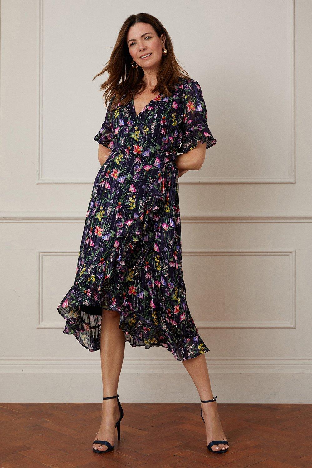 Wallis ruffle hot sale dress