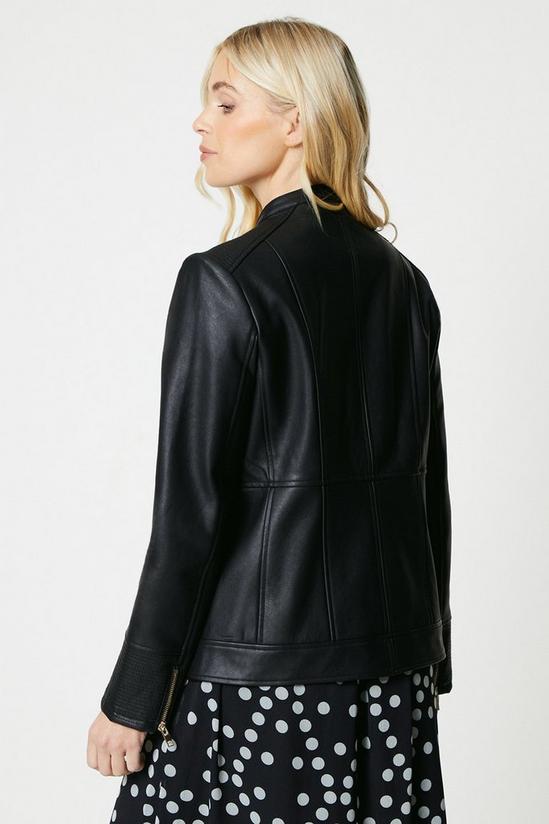 Jackets & Coats | Petite Black Faux Leather Seam Detail Jacket | Wallis