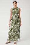 Wallis Tall Green Leaf Print Sleeveless Maxi Dress thumbnail 1
