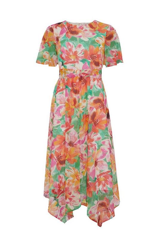 Wallis Green Floral Twist Front Dress 4