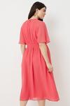 Wallis Curve Pink Woven Angel Sleeve Dress thumbnail 3