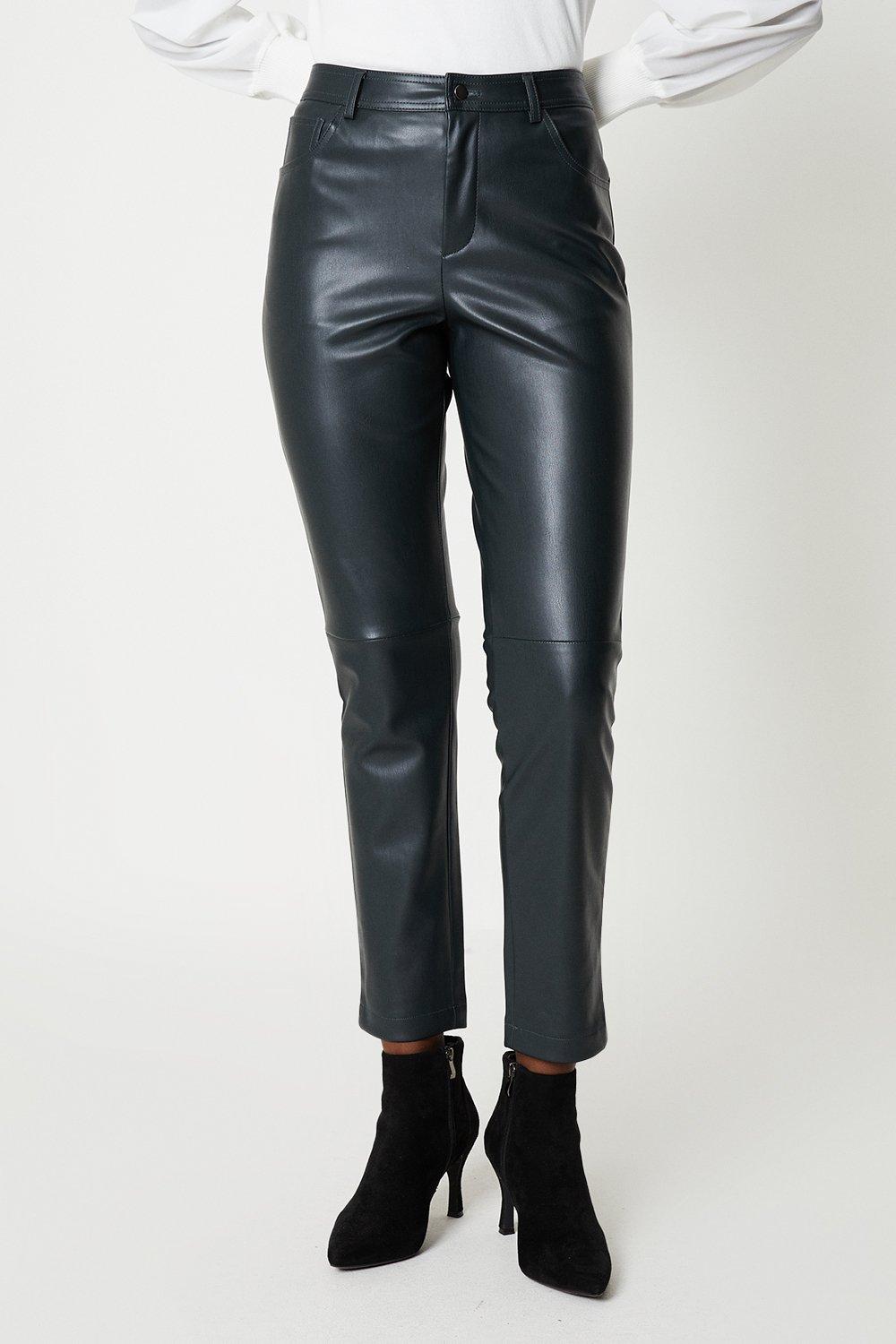 Wallis leather 2025 look trousers