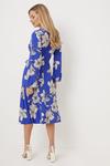 Wallis Petite Cobalt Floral Jersey Wrap Midi Dress thumbnail 3