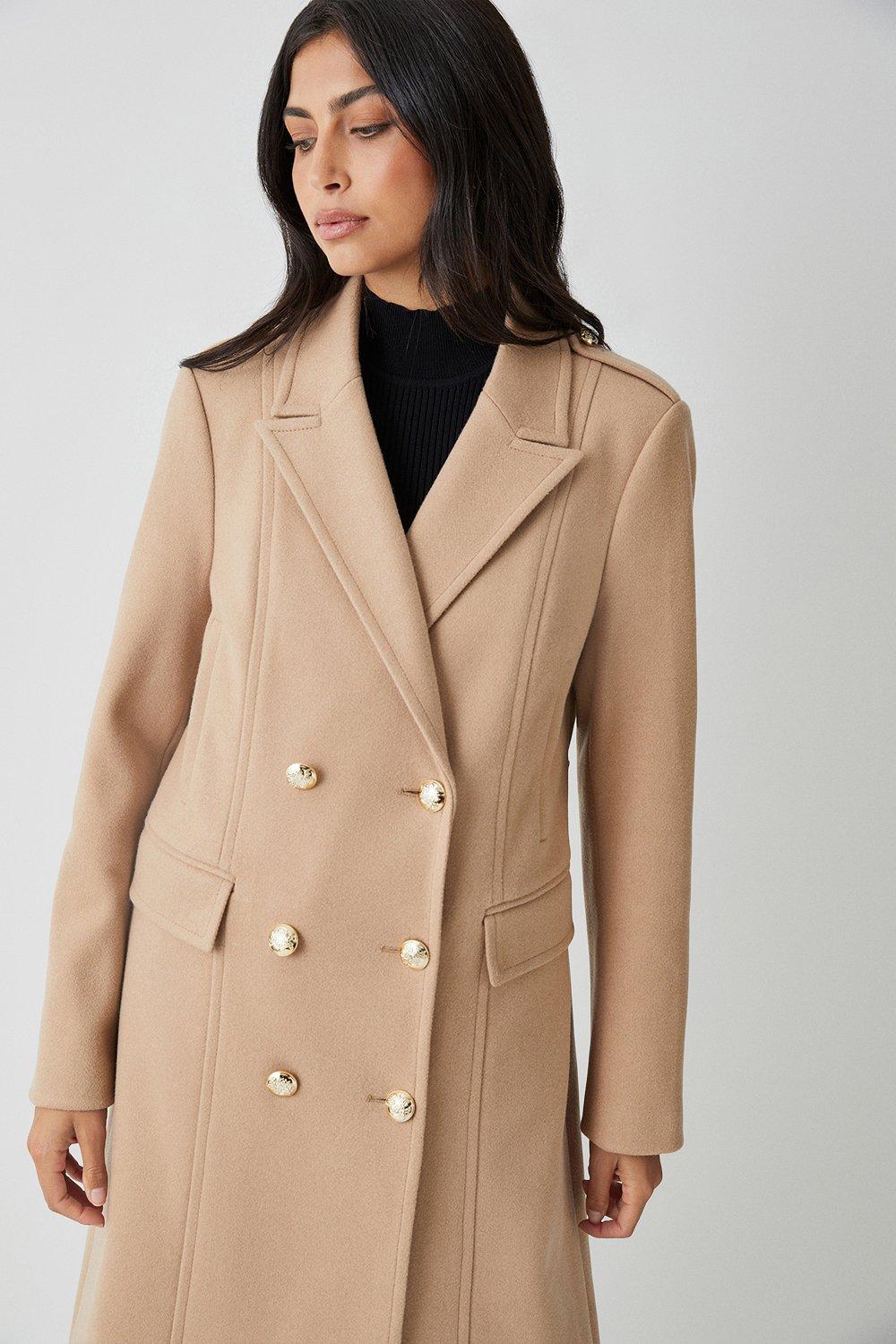 Wallis camel sale military coat