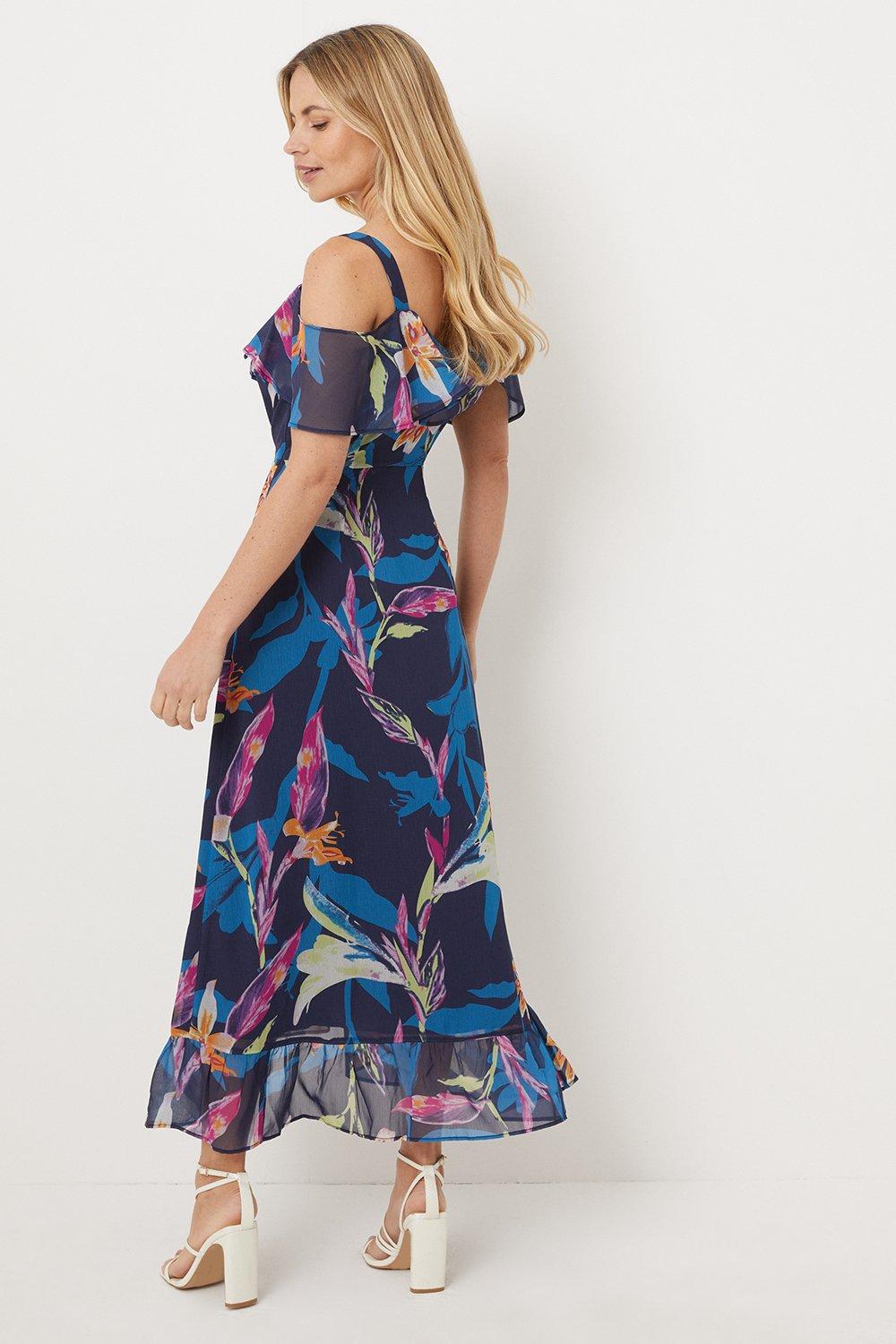 Cold shoulder hotsell midi dress uk