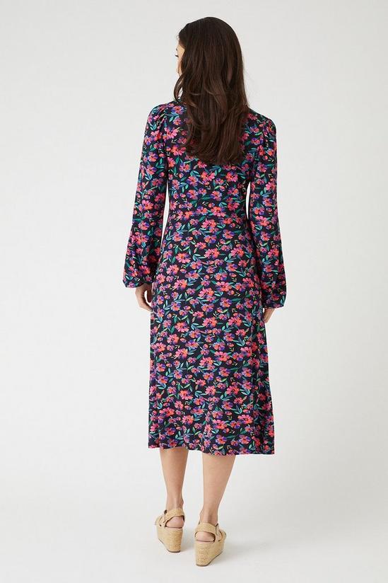 Wallis Black Floral Lace Jersey Dress 3