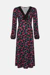 Wallis Black Floral Lace Jersey Dress thumbnail 4