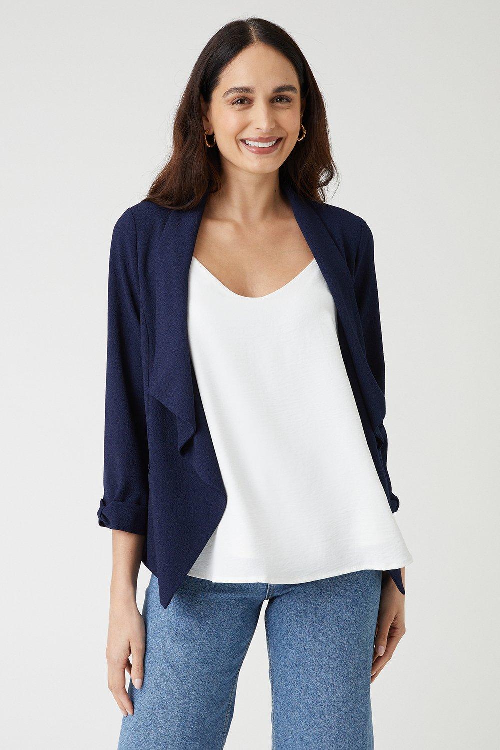 Navy waterfall shop jacket uk