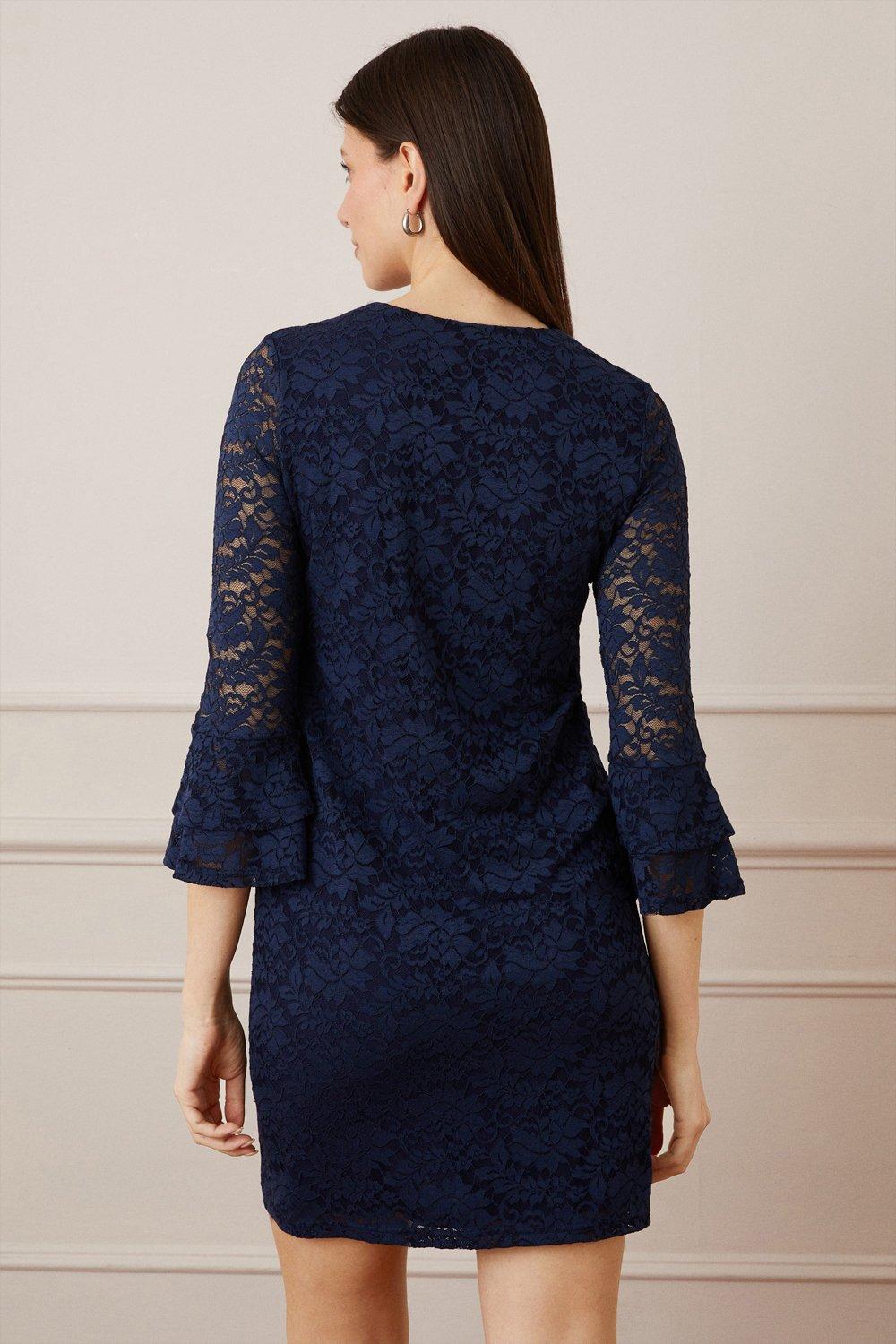 Wallis blue lace clearance dress