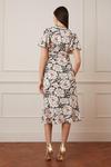 Wallis Floral Contrast Piping Wrap Midi Dress thumbnail 3