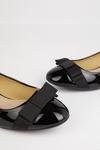 Wallis Daisy Bow Detail Low Block Heel Court Shoes thumbnail 4