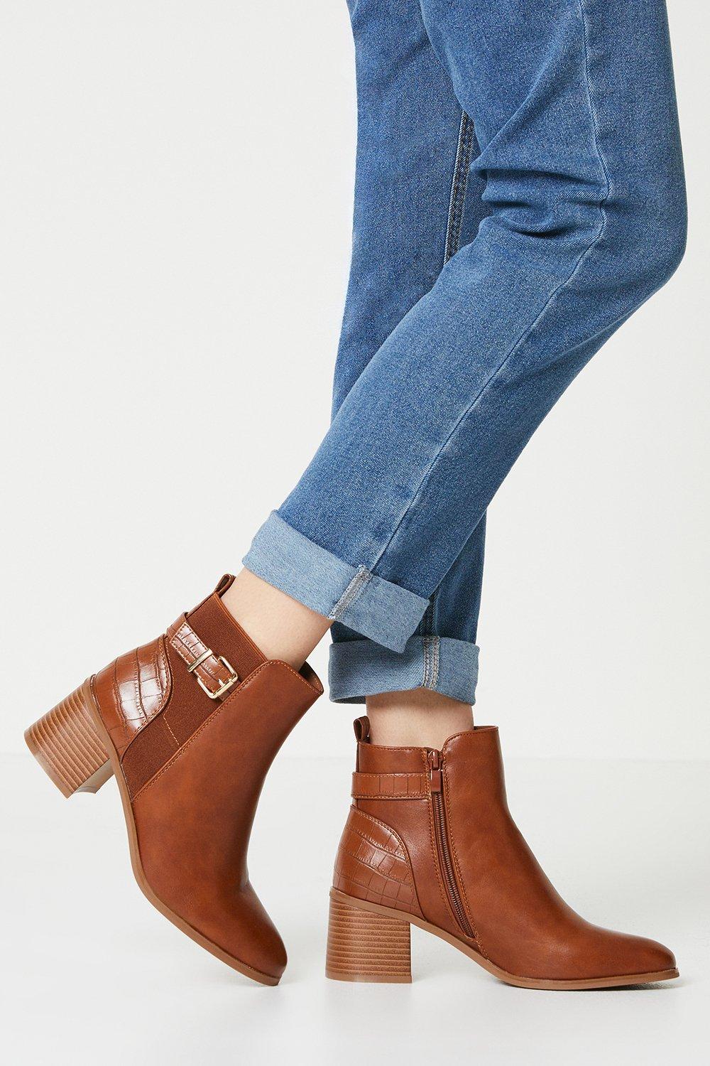 wallis tan ankle boots
