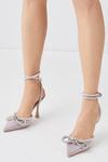 Wallis Caledonia Diamante Bow Detail Stiletto Pointed Court Shoes thumbnail 1