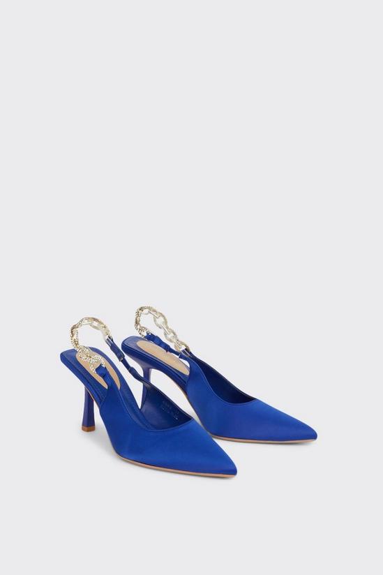 Wallis Calliope Trim Detail Slingback Stiletto Court Shoes 3