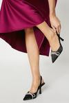 Wallis Cherish Diamante Bow Detail Slingback Stiletto Court Shoes thumbnail 1