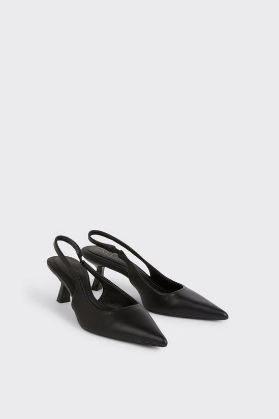 Wallis Evangelina Slingback Pointed Kitten Heel Court Shoes 3