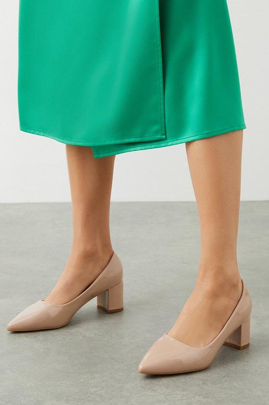 Wallis Dream Pointed Block Heeled Court Shoes 1