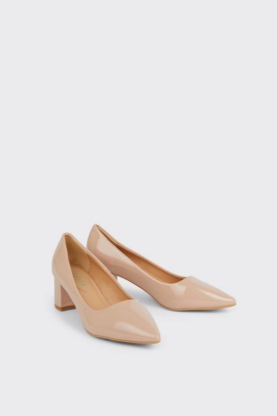 Wallis Dream Pointed Block Heeled Court Shoes 3