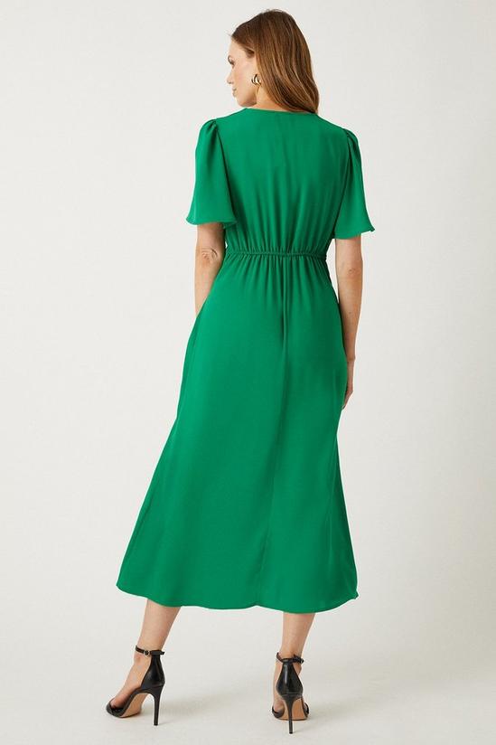 Wallis Green Tie Front Midi Dress 3