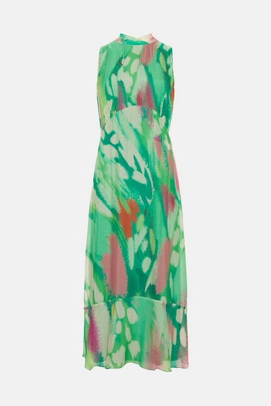 Wallis Petite Green Abstract Silk Mix Sleeveless Midaxi Dress 5