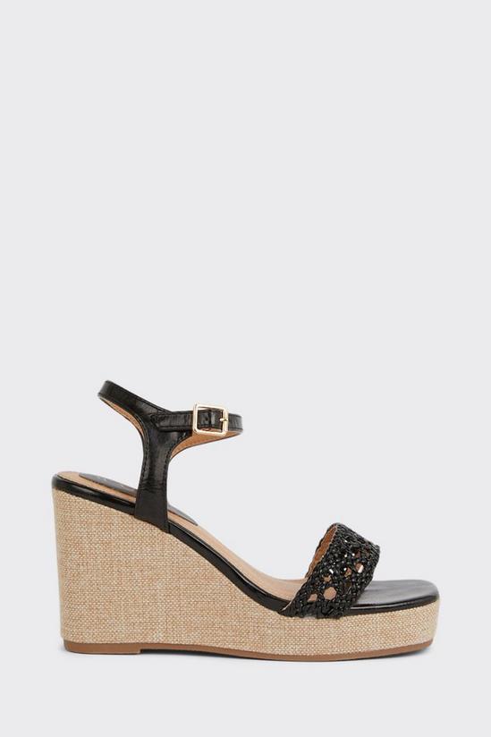 Wallis Roma Woven Detail Two Part Wedge Sandals 2