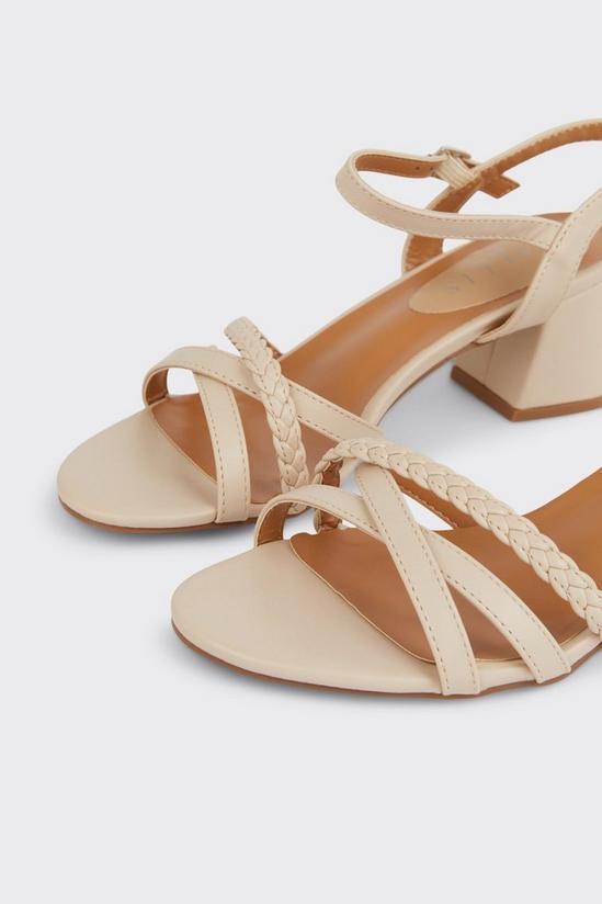 Wallis Solene Plait Strap Detail Block Heeled Sandals 4