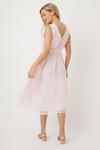 Wallis Petite Pink Sleeveless Belted Highlow Midi Dress thumbnail 3
