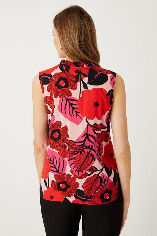 Wallis Red Floral Sleeveless Shell Top 3