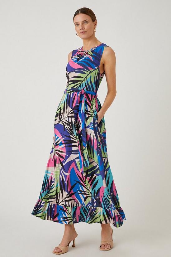 Wallis Tropical Belted Tiered Maxi Dress 1