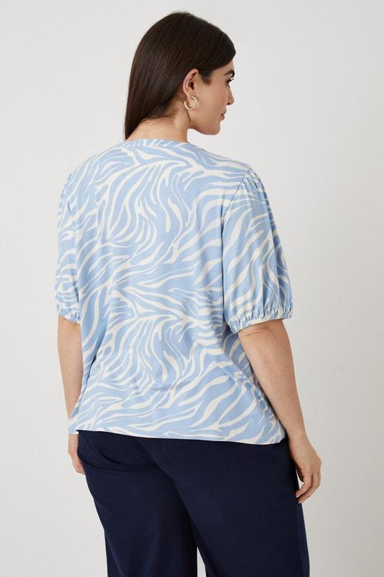 Wallis Curve Blue Zebra Jersey Shirt 3