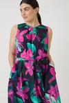 Wallis Curve Floral Print Sleeveless Belted Tiered Maxi Dress thumbnail 2