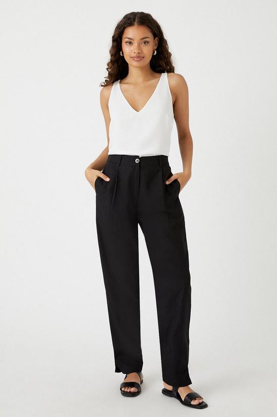 Wallis Linen Look Tapered Trousers 1