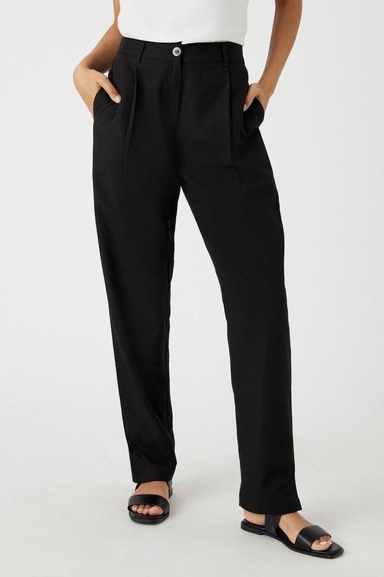 Wallis Linen Look Tapered Trousers 2