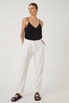 Wallis White Tapered Linen Look Trousers thumbnail 1