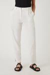 Wallis White Tapered Linen Look Trousers thumbnail 2