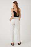 Wallis White Tapered Linen Look Trousers thumbnail 3