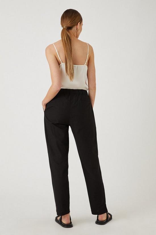 Wallis Tapered Linen Look Trousers 3